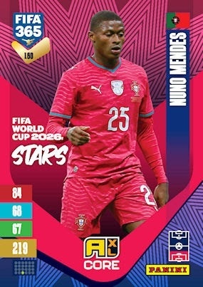 180 Nuno Mendes Portugal FIFA World Cup 2026 Stars FIFA 365 2027