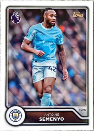 185 Antoine Semenyo Manchester City Base Topps Premier League 2026/27