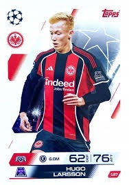 187 Hugo Larsson Eintracht Frankfurt Base Match Attax 2025/26