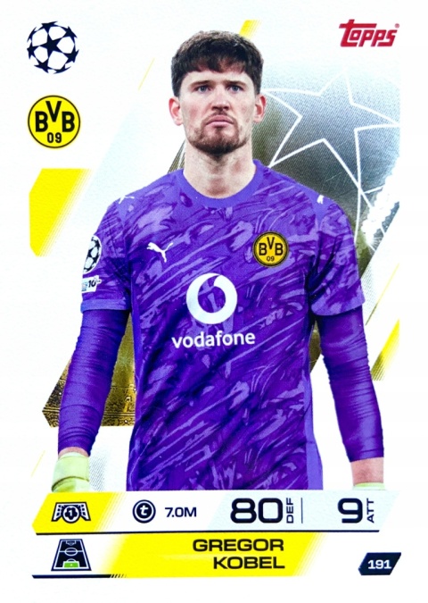 191 Gregor Kobel Borussia Base Match Attax 2025/26