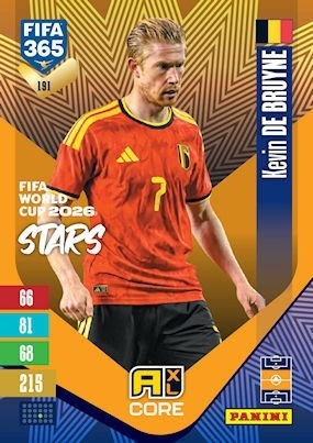 191 Kevin De Bruyne Belgium FIFA World Cup 2026 Stars FIFA 365 2027