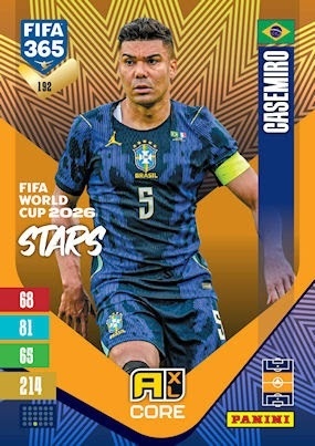 192 Casemiro Brazil FIFA World Cup 2026 Stars FIFA 365 2027