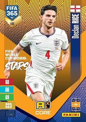 193 Declan Rice England FIFA World Cup 2026 Stars FIFA 365 2027