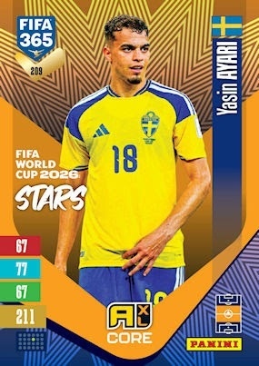 209 Yasin Ayari Sweden FIFA World Cup 2026 Stars FIFA 365 2027