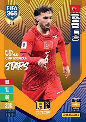 211 Orkun Kökçü Turkiye FIFA World Cup 2026 Stars FIFA 365 2027