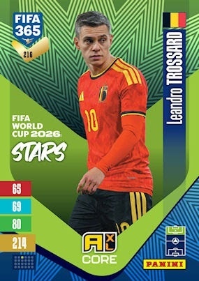 216 Leandro Trossard Belgium FIFA World Cup 2026 Stars FIFA 365 2027