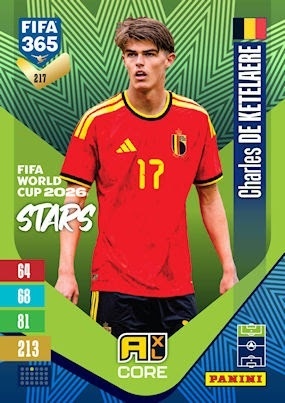 217 Charles De Ketelaere Belgium FIFA World Cup 2026 Stars FIFA 365 2027