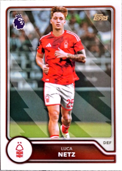 220 Luca Netz Nottingham Forest Base Topps Premier League 2026/27