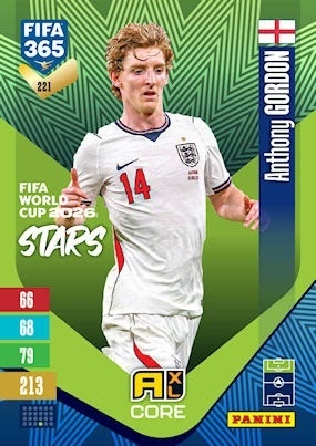 221 Anthony Gordon England FIFA World Cup 2026 Stars FIFA 365 2027