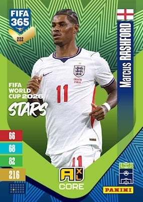 222 Marcus Rashford England FIFA World Cup 2026 Stars FIFA 365 2027