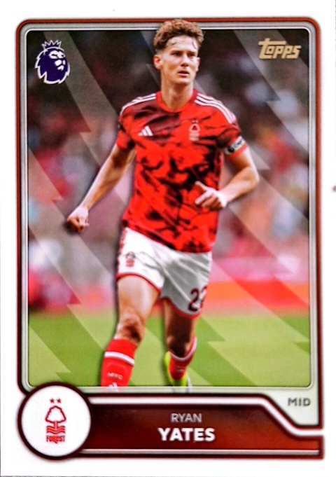 226 Ryan Yates Nottingham Forest Base Topps Premier League 2026/27