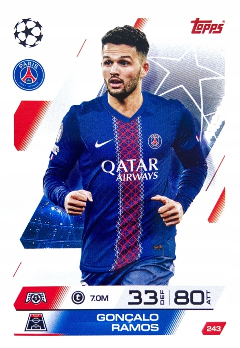 243 Gonçalo Ramos PSG Base Match Attax 2025/26