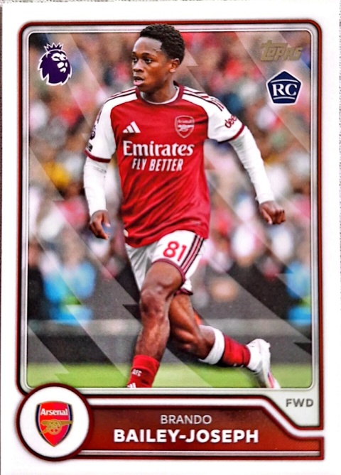 34 Brando Balley-Joseph RC Arsenal Base Topps Premier League 2026/27