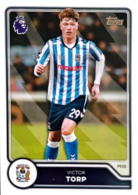 265 Victor Torp Coventry City Base Topps Premier League 2026/27