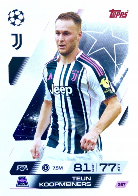 267 Teun Koopmeiners Juventus Base Match Attax 2025/26