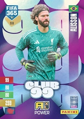 316 Alisson Liverpool Club 99 FIFA 365 2027