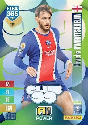 319 Khvicha Kvaratskhelia PSG Club 99 FIFA 365 2027