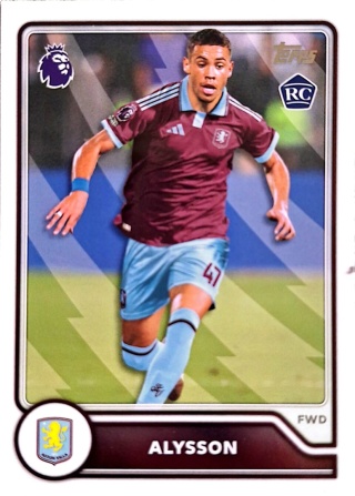 45 Allysson RC Aston Villa Base Topps Premier League 2026/27