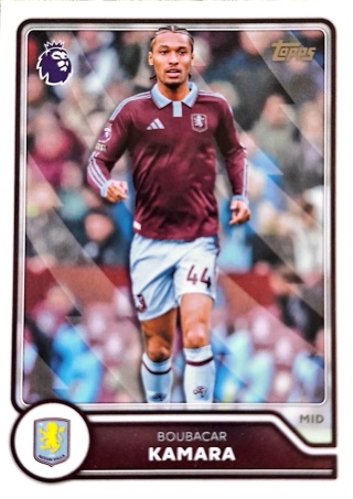 40 Boubacar Kamara Aston Villa Base Topps Premier League 2026/27
