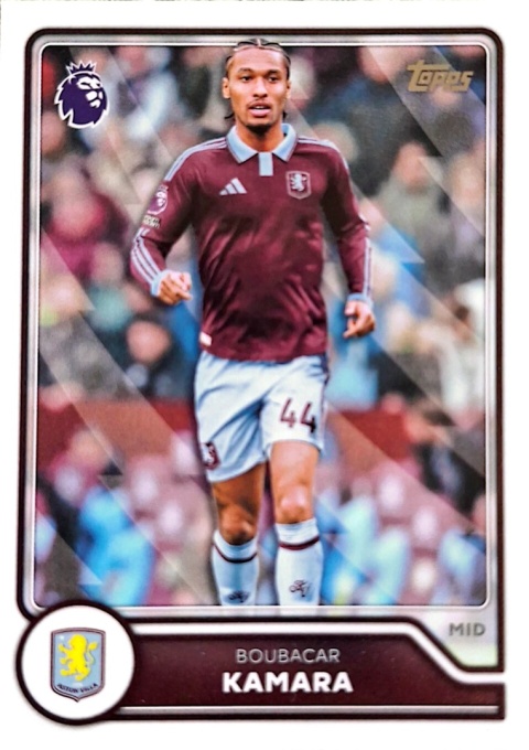 40 Boubacar Kamara Aston Villa Base Topps Premier League 2026/27