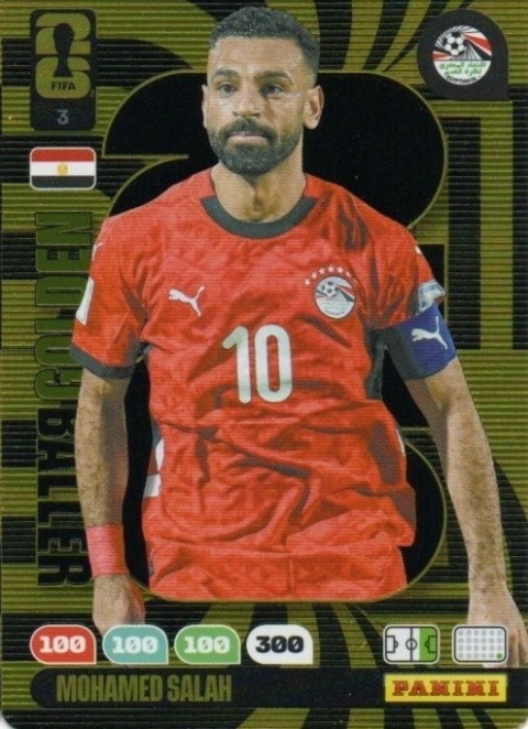 3 Mohamed Salah Egypt Golden Baller Panini FIFA World Cup 2026