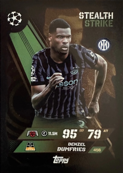 456 Denzel Dumfries Inter Stealth Strike Match Attax 2025/26