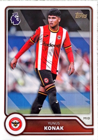 66 Yunus Konak Brentford Base Topps Premier League 2026/27