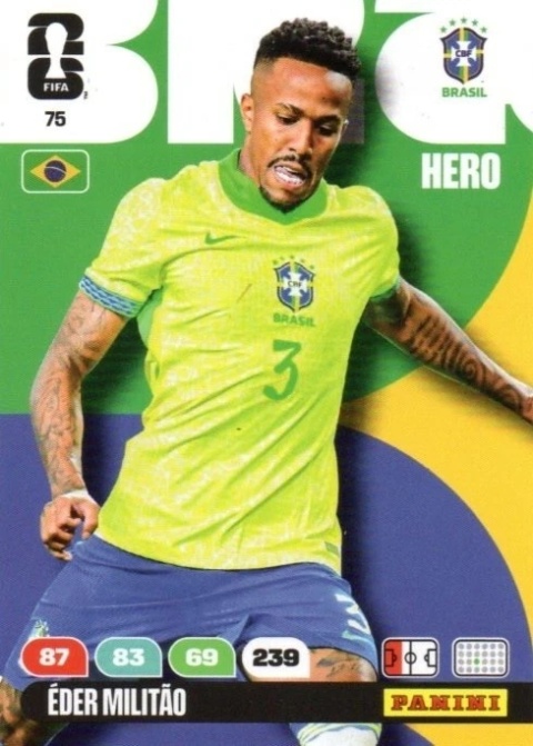 75 Eder Militao Brazil Hero Panini FIFA World Cup 2026