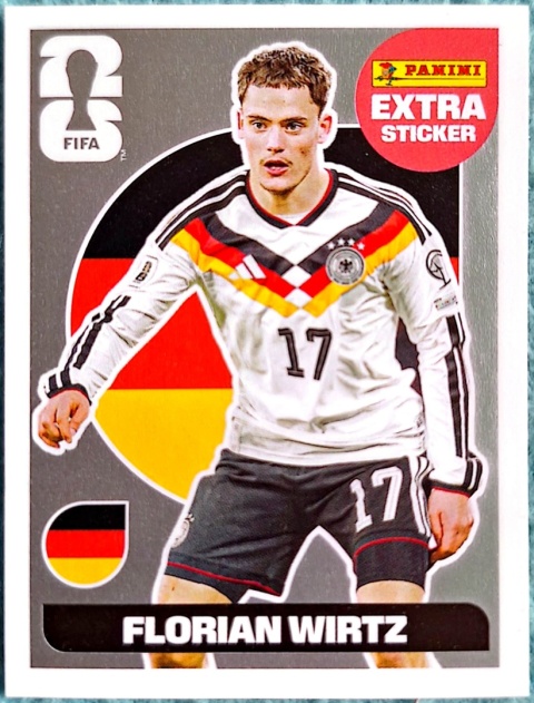 FW	Florian Wirtz Germany Extra / Base Silver Naklejki FIFA World Cup 2026 Panini