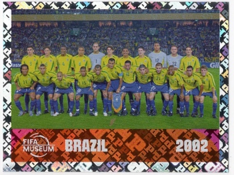 FWC16 Brazil 2002 FIFA World Cup History foil Naklejki FIFA World Cup 2026 Panini