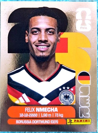 GER-P12 Felix Nmecha Niemcy Parallel Naklejki FIFA World Cup 2026 Panini