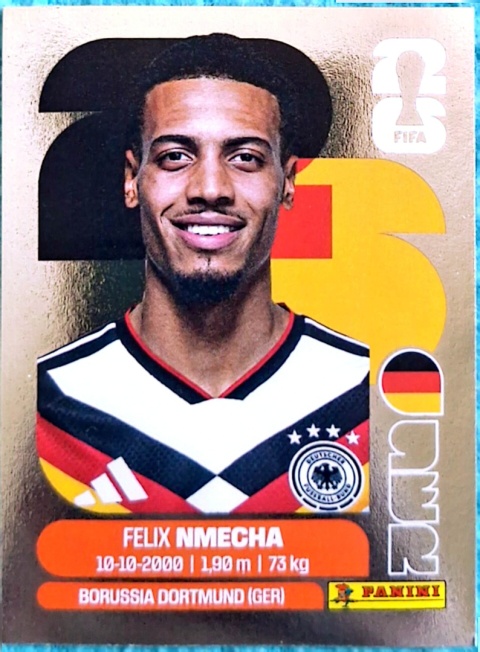 GER-P12 Felix Nmecha Niemcy Parallel Naklejki FIFA World Cup 2026 Panini