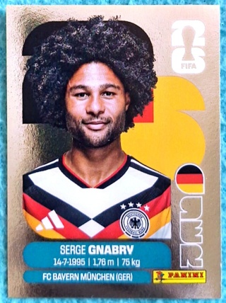 GER-P16 Serge Gnabry Niemcy Parallel Naklejki FIFA World Cup 2026 Panini