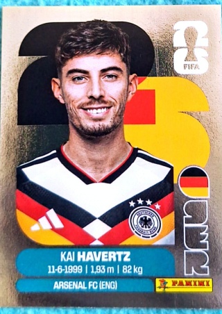 GER-P17 Kai Havertz Niemcy Parallel Naklejki FIFA World Cup 2026 Panini