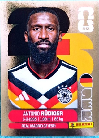 GER-P6 Antonio Rüdiger Niemcy Parallel Naklejki FIFA World Cup 2026 Panini