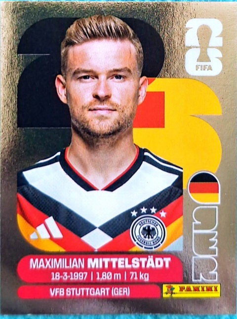 GER-P9 Maximilian Mittelstadt Niemcy Parallel Naklejki FIFA World Cup 2026 Panini