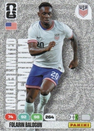 LEP-FB Folarin Balogun United States Limited Edition Premium Panini FIFA World Cup 2026