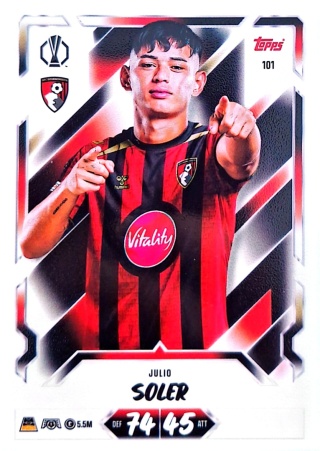 101 Julio Soler Bournemouth Base Match Attax 2026/27