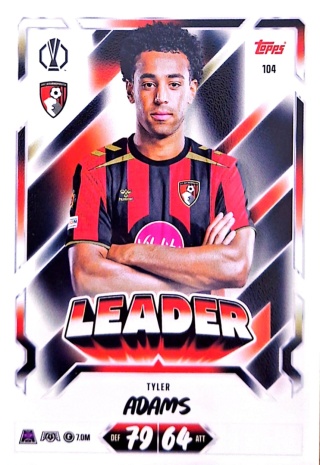 104 Tyler Adams Bournemouth Leader Match Attax 2026/27