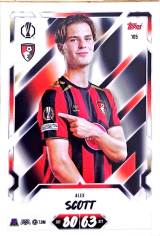 105 Alex Scott Bournemouth Base Match Attax 2026/27