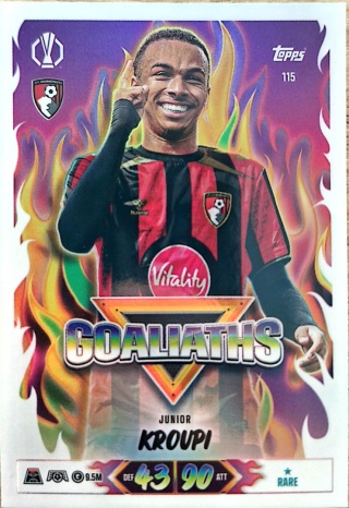 115 Junior Kroupi Bournemouth Goaliaths Match Attax 2026/27