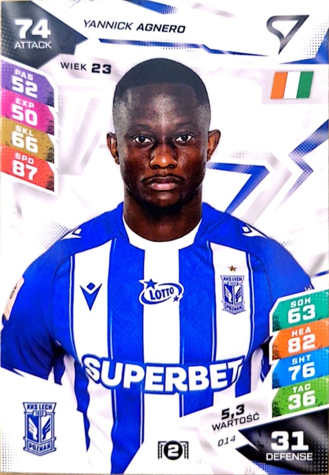 14 Yannick Agnero Lech Poznań Sportzoo Duel PKO BP Ekstraklasa 2026/27