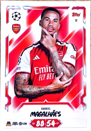 12 Gabriel Magalhães Arsenal Base Match Attax 2026/27