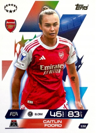 132 Foord Arsenal UEFA Women's Match Attax Extra 2025/26