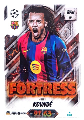 134 Jules Koundé FC Barcelona Fortress Match Attax 2026/27