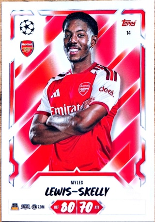 14 Myles Lewis-Skelly Arsenal Base Match Attax 2026/27