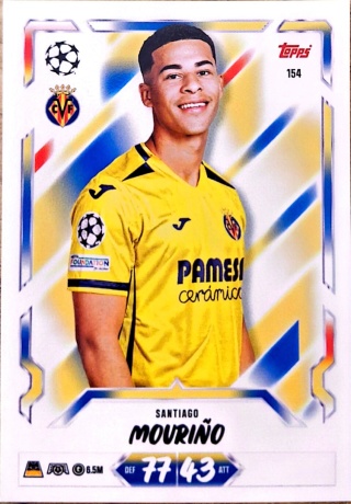 154 Santiago Mouriño Villarreal CF Base Match Attax 2026/27