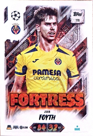 170 Juan Foyth Villarreal CF Fortress Match Attax 2026/27