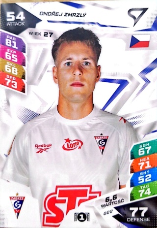22 Ondrej Zmrzly Górnik Zabrze Sportzoo Duel PKO BP Ekstraklasa 2026/27