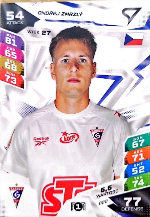 22 Ondrej Zmrzly Górnik Zabrze Sportzoo Duel PKO BP Ekstraklasa 2026/27